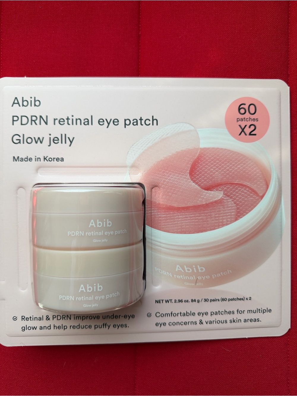 Abib PDRN Retinal Eye Patch Glow Jelly - Pink